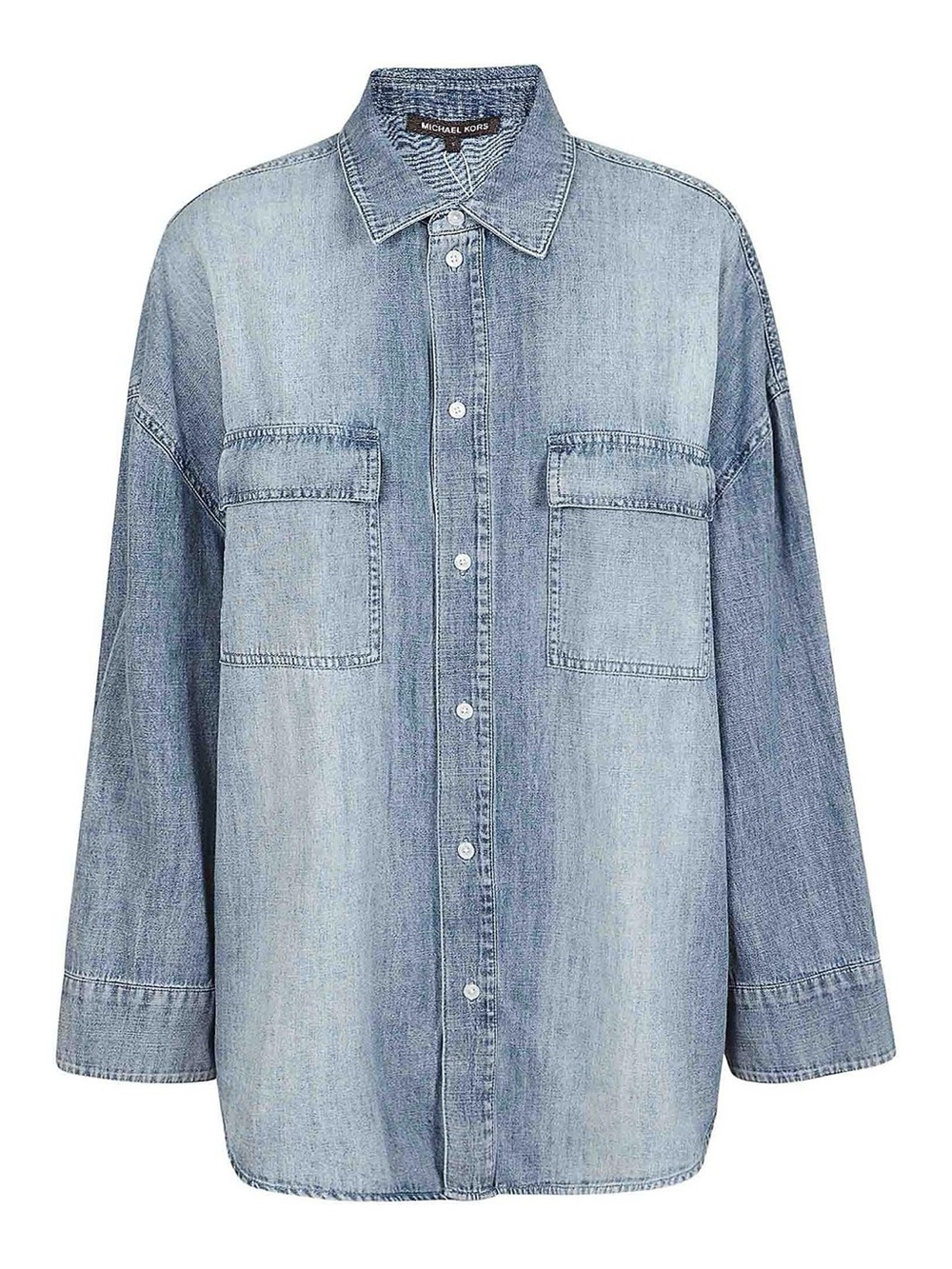 Michael Kors vintage Light Wash Denim Button-Front Shirt NWT